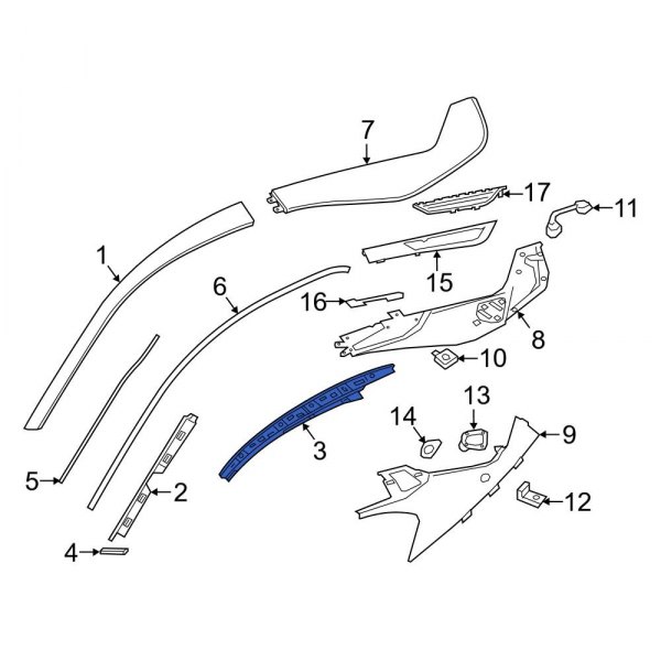 Roof Drip Molding Bracket