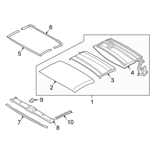 Convertible/Soft Top - Frame & Components