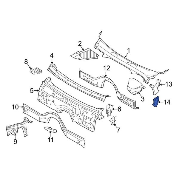 Cowl Panel Drain Hose