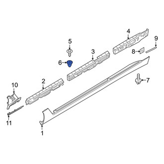 BMW OE - Rocker Panel Molding Nut