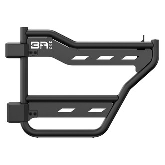Body Armor 4x4® - Black Powder Coat Rear Tube Doors with Webbing