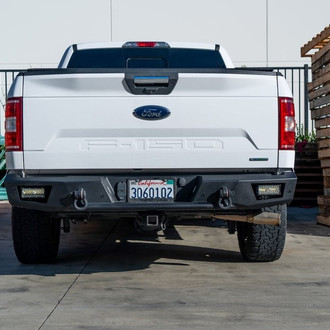 Body Armor 4x4® - Ambush Full Width Black Powder Coated Rear HD Bumper