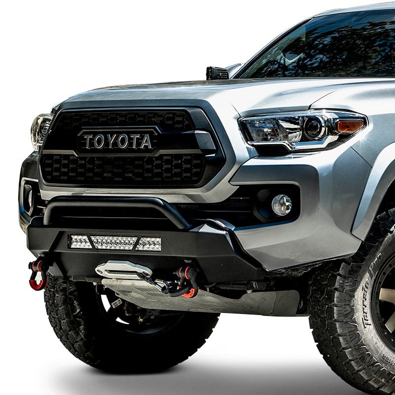 Body Armor 4x4® Toyota 2016 Hiline Stubby Blacked Front Winch