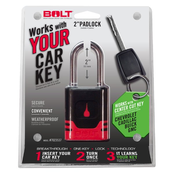 Bolt Lock® 7023537 - Padlock for Center Cut Keys