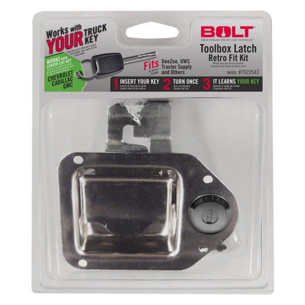 Bolt Lock® - Locking Tool Box Latch for Center Cut Keys