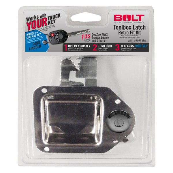 Bolt Lock® - Locking Tool Box Latch for Side Cut Keys