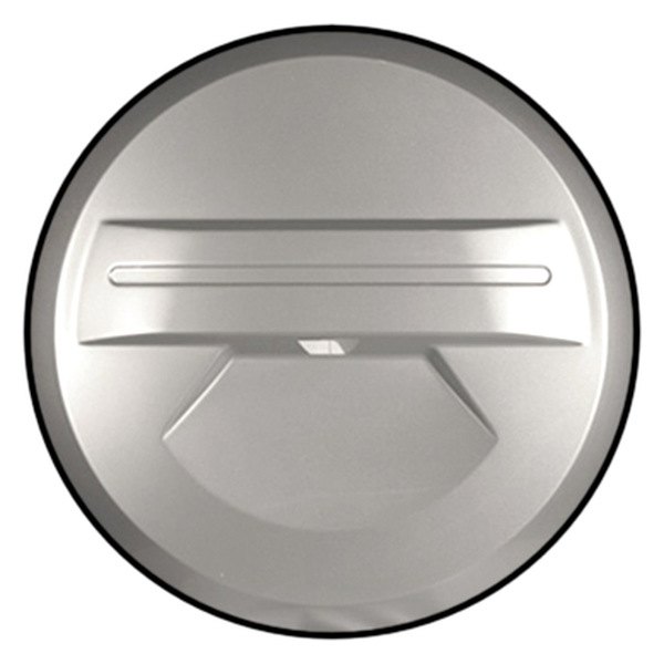 Boomerang® - 32" MasterSeries™ Silver Fresco Metallic Spare Tire Cover with Black Powder Coated SS Ring