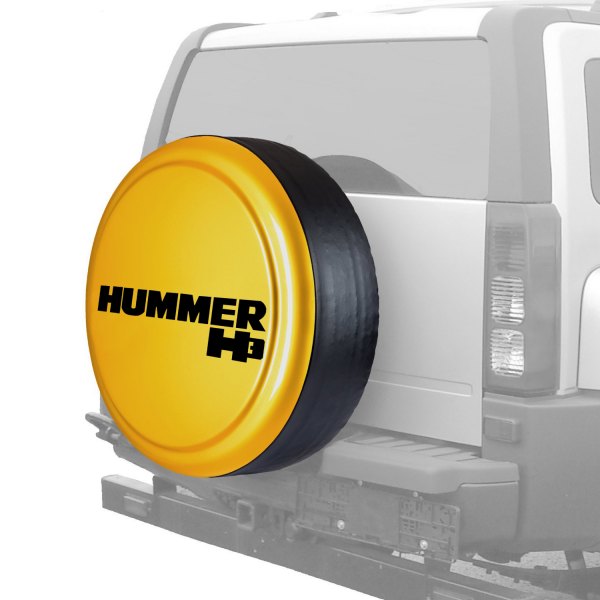 Boomerang® - 33" MasterSeries™ Yellow Spare Tire Cover with Black Powder Coated SS Ring