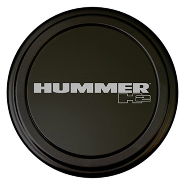 Boomerang® - 35" MasterSeries™ Black Spare Tire Cover with Black Powder Coated SS Ring and Hummer H2 Logo