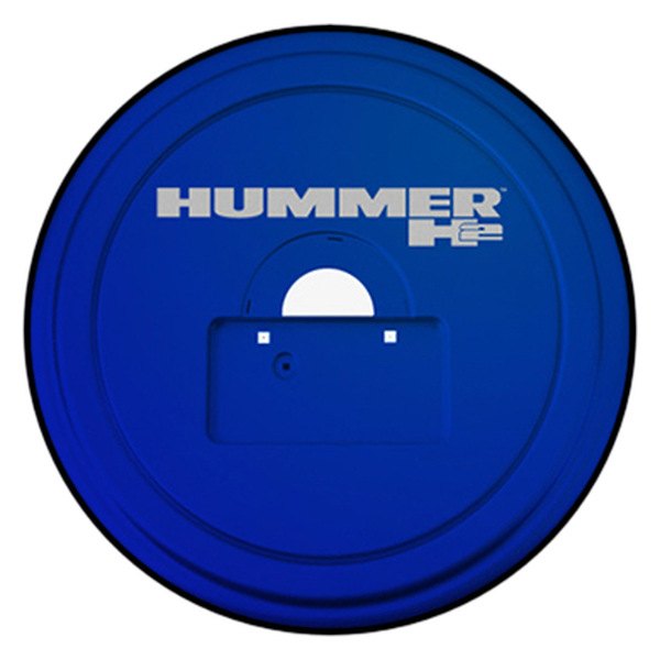 Boomerang® - 35" MasterSeries™ Ultra Marine Spare Tire Cover with Black Powder Coated SS Ring and Hummer H2 Logo