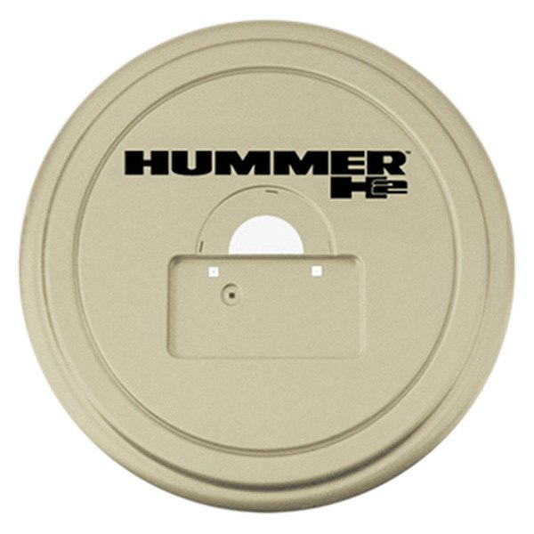 Boomerang® - 35" MasterSeries™ Desert Sand Metallic Spare Tire Cover with Painted to Match SS Ring and Hummer H2 Logo