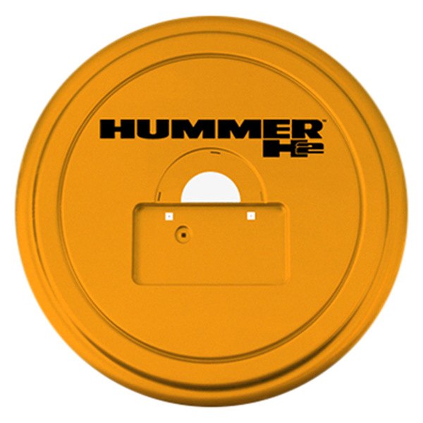 Boomerang® - 35" MasterSeries™ Fusion Orange Spare Tire Cover with Painted to Match SS Ring and Hummer H2 Logo