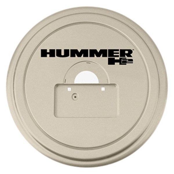 Boomerang® - 35" MasterSeries™ Pewter Metallic Spare Tire Cover with Painted to Match SS Ring and Hummer H2 Logo