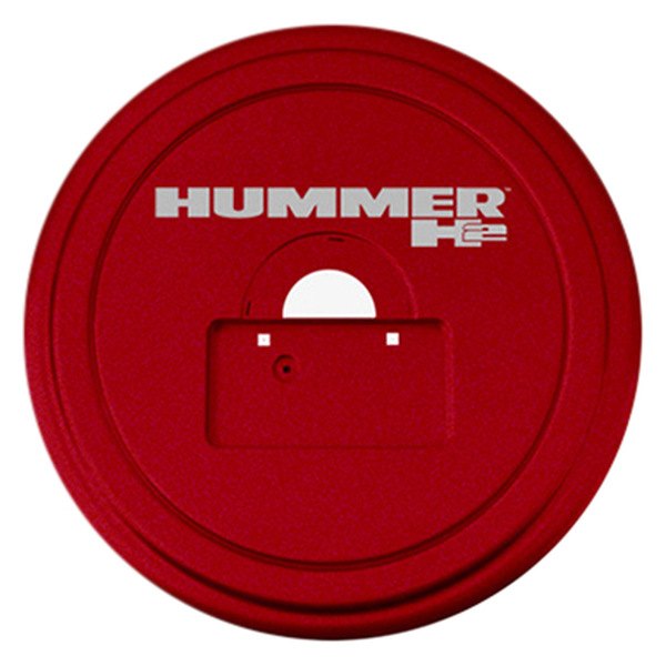 Boomerang® - 35" MasterSeries™ Red Metallic Spare Tire Cover with Painted to Match SS Ring and Hummer H2 Logo