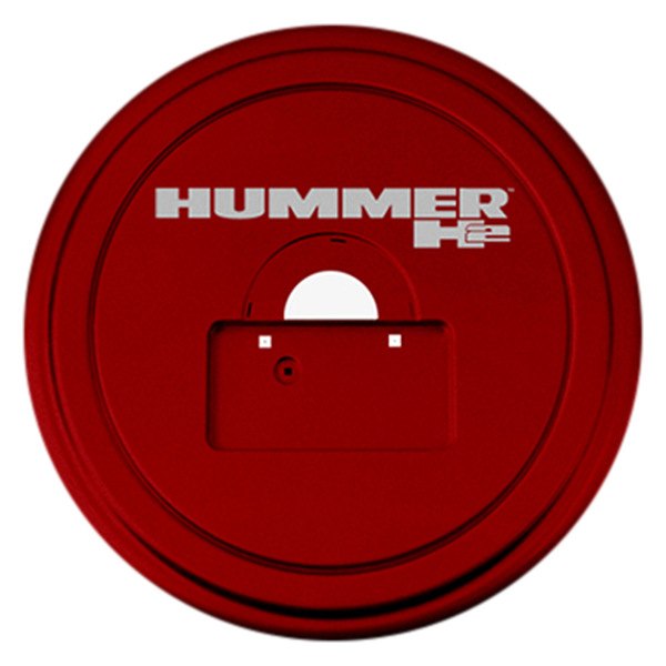 Boomerang® - 35" MasterSeries™ Twilight Maroon Spare Tire Cover with Painted to Match SS Ring and Hummer H2 Logo