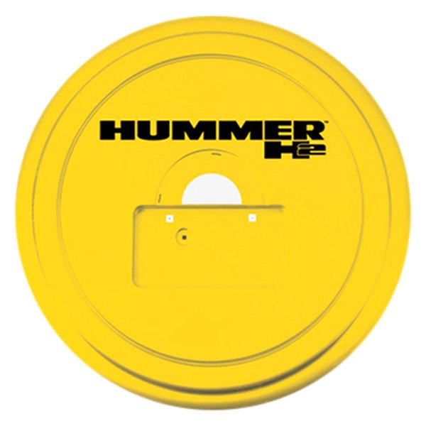 Boomerang® - 35" MasterSeries™ Yellow Spare Tire Cover with Painted to Match SS Ring and Hummer H2 Logo