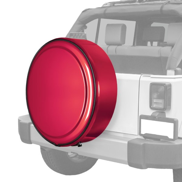 Boomerang® - 30" MasterSeries™ Deep Cherry Red Crystal Spare Tire Cover with Painted to Match SS Ring
