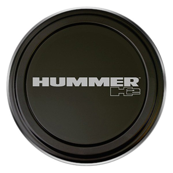 Boomerang® - 35" MasterSeries™ Black Spare Tire Cover with Polished SS Ring and Hummer H2 Logo