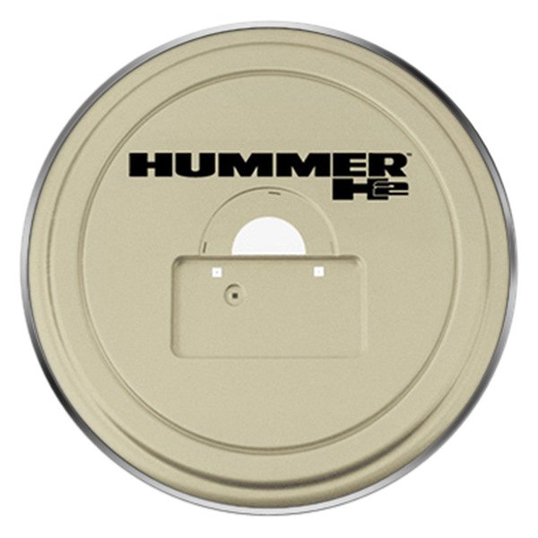 Boomerang® - 35" MasterSeries™ Desert Sand Metallic Spare Tire Cover with Polished SS Ring and Hummer H2 Logo