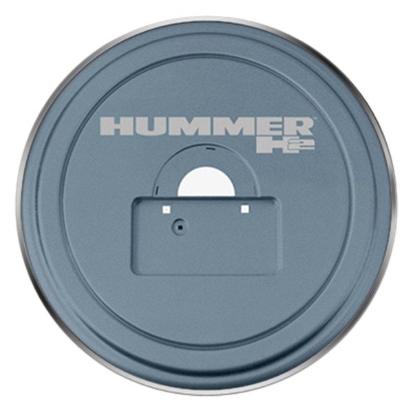 Boomerang® - 35" MasterSeries™ Stealth Gray Metallic Spare Tire Cover with Polished SS Ring and Hummer H2 Logo