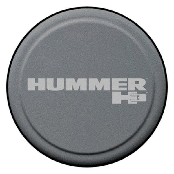 Boomerang® - 32" Rigid Series™ Graphite Metallic Spare Tire Cover and Hummer H3 Logo