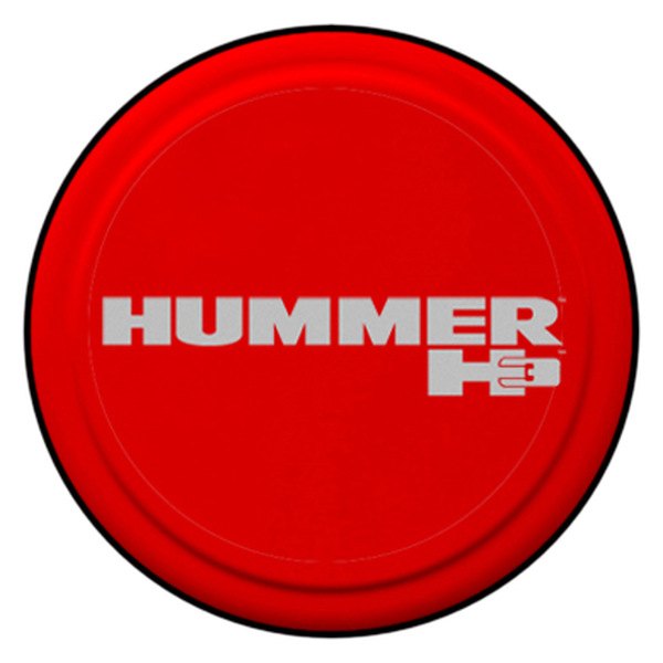 Boomerang® - 33" Rigid Series™ Victory Red Spare Tire Cover and Hummer H3 Logo