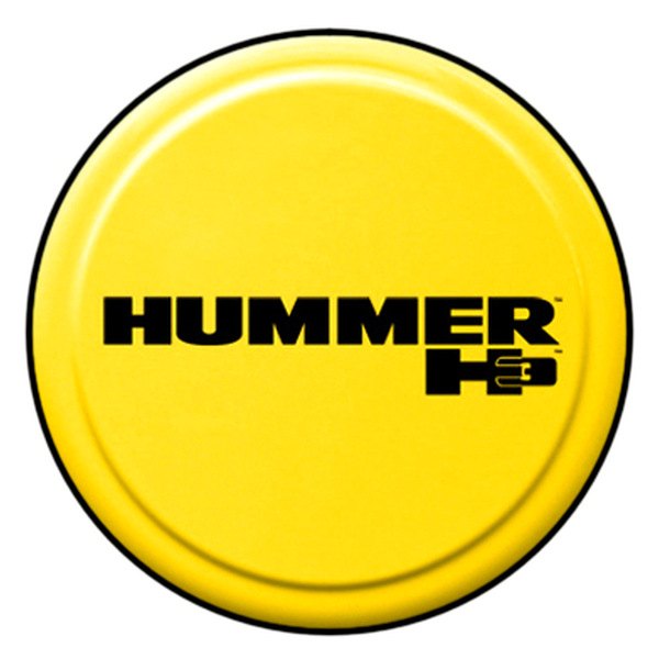 Boomerang® - 33" Rigid Series™ Yellow Spare Tire Cover and Hummer H3 Logo
