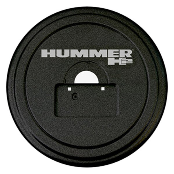 Boomerang® - 35" Rigid Series™ Unpainted Spare Tire Cover with License Plate Pocket and Hummer H2 Logo