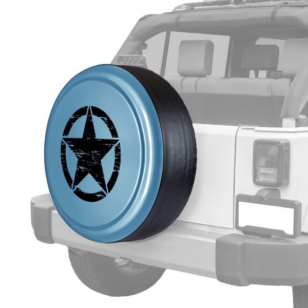 Boomerang® - 32" Rigid Series™ Winter Chill Pearl Spare Tire Cover and Oscar Mike Logo