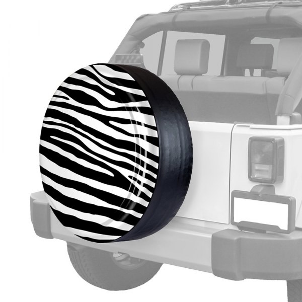 Boomerang® - 27" Rigid Series™ Zebra Black and White Print Spare Tire Cover