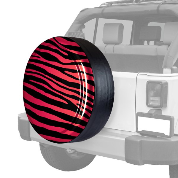 Boomerang® - 30" Rigid Series™ Zebra Deep Cherry Red Spare Tire Cover