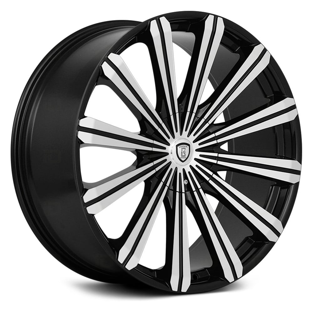 BORGHINI® B18 Wheels - Black with Machined Face Rims - BW18