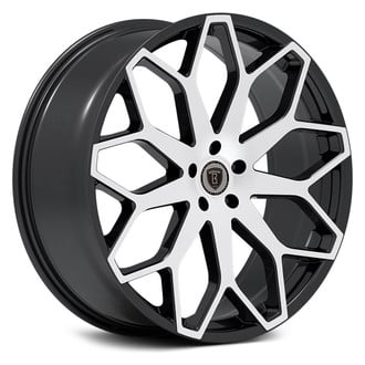BORGHINI® B28 Wheels - Black with Machined Face Rims