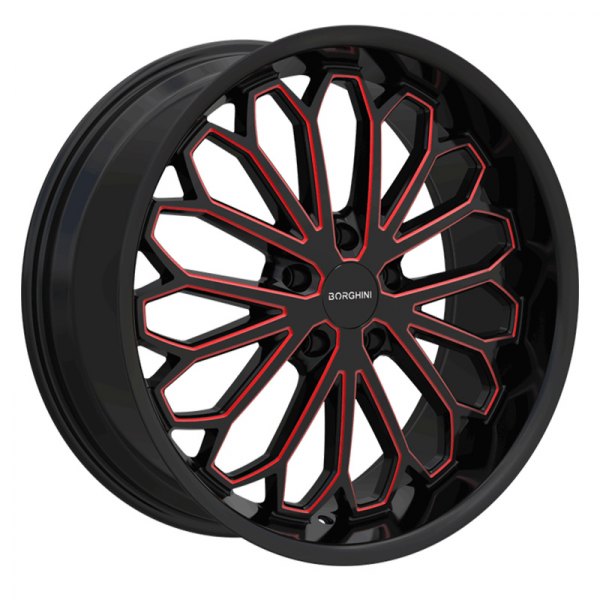 BORGHINI® - BW67 Black with Red Milled Accents