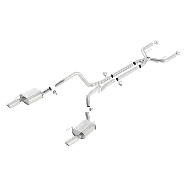 Borla® - Touring™ Stainless Steel EC-Type Approved Cat-Back Exhaust System, Ford Mustang
