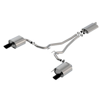 Borla® - Touring™ Stainless Steel EC-Type Approved Cat-Back Exhaust System with Split Rear Exit