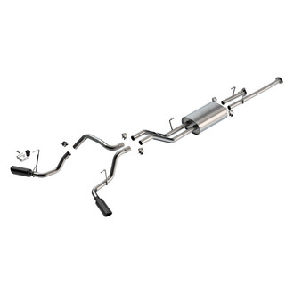 Borla® - Touring™ 304 SS Cat-Back Exhaust System with Split Side Exit