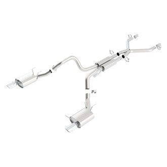 Borla® - S-Type™ 304 SS Cat-Back Exhaust System with Split Rear Exit