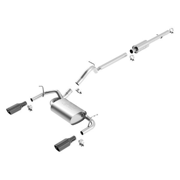 Borla® - Touring™ Stainless Steel Cat-Back Exhaust System, Jeep Wrangler