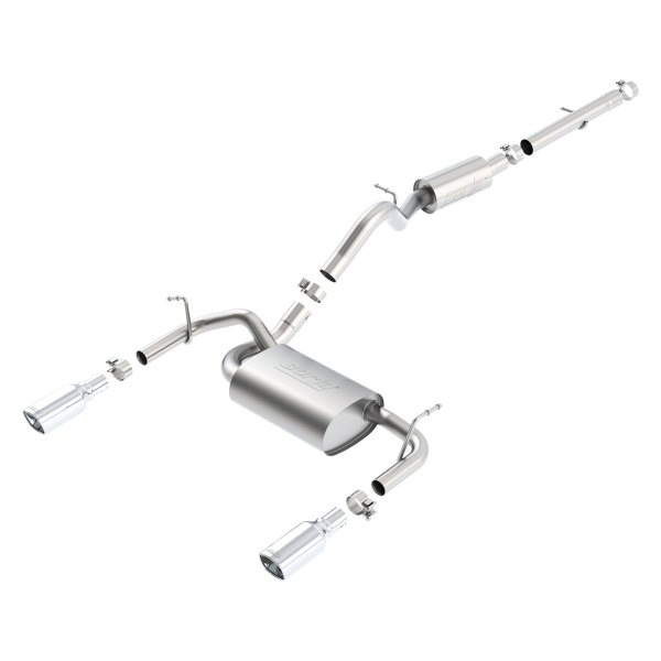 Borla® - Touring™ Stainless Steel Cat-Back Exhaust System, Jeep Wrangler