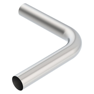 Borla® - 304 SS Raw 90 Degree Exhaust Pipe Elbow (10.75" Leg A Length, 10.75" Leg B Length, 4" Bend Radius)