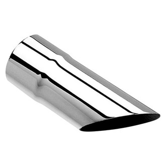 Borla® - Stainless Steel Round Angle Cut Clamp-On Polished Exhaust Tip (2.5" Inlet, 2.5" Outlet, 6" Length)