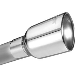 Borla® - Stainless Steel Round Rolled Edge Angle Cut Clamp-On Polished Exhaust Tip (2.25" Inlet, 3" Outlet, 4.75" Length)