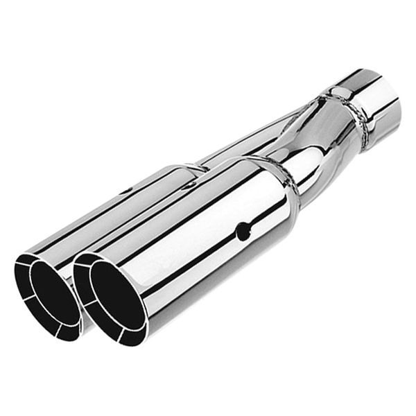 Borla® 20203 - Stainless Steel Round Intercooled Straight Cut Clamp-On Dual  Polished Exhaust Tip (2.5
