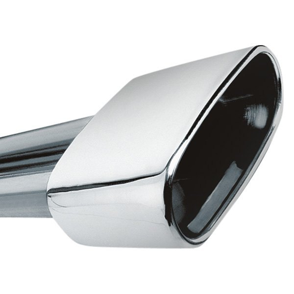 Borla® - Stainless Steel Oval Rolled Edge Angle Cut Dual Polished Exhaust Tip