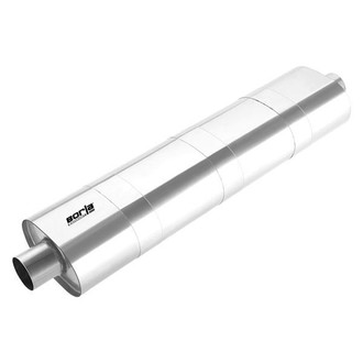 Borla® - XR-1™ Stainless Steel Oval Multi Core Racing Gray Exhaust Muffler (3" Center ID, 3" Center OD, 34" Length)