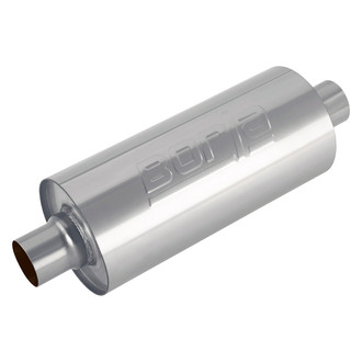 Borla® - XR-1™ Stainless Steel Round Multi Core Racing Gray Exhaust Muffler (3.5" Center ID, 3.5" Center OD, 24" Length)