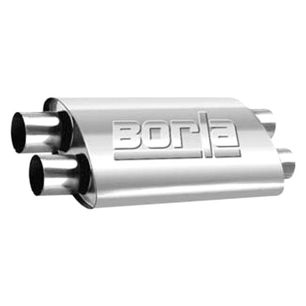 Borla® - Pro XS™ Stainless Steel Oval Unnotched Gray Exhaust Muffler