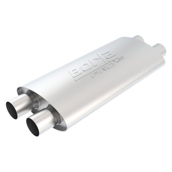 Borla® - Pro XS™ Stainless Steel Oval Unnotched Gray Exhaust Muffler
