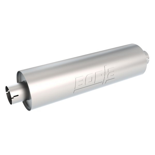 Borla® - Heavy Duty Stainless Steel Round Unnotched Gray Exhaust Muffler